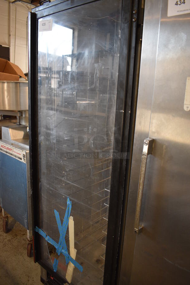 Metro Metal Commercial Single Door Warming Cabinet on Commercial Casters. See Pictures for Door Damage. 25x32x74.5. Tested and Working! - Image 5 of 6