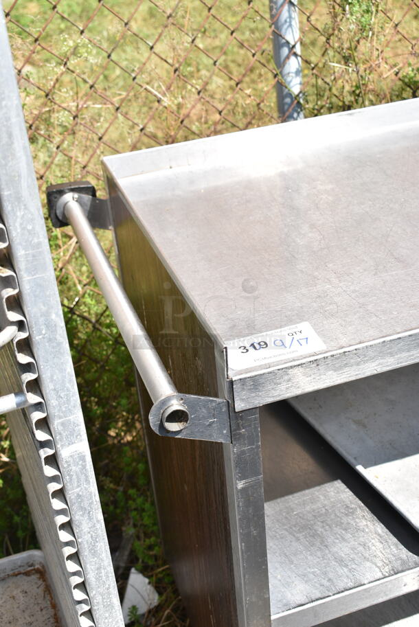 Stainless Steel 3 Tier Cart on Commercial Casters.  - Image 3 of 6