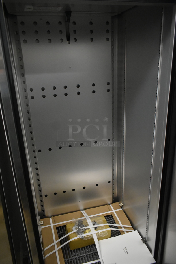BRAND NEW! 2023 True T-19F-HC ENERGY STAR Stainless Steel Commercial Single Door Reach In Freezer w/ Poly Coated Racks. 115 Volts, 1 Phase. Tested and Working! - Image 2 of 3