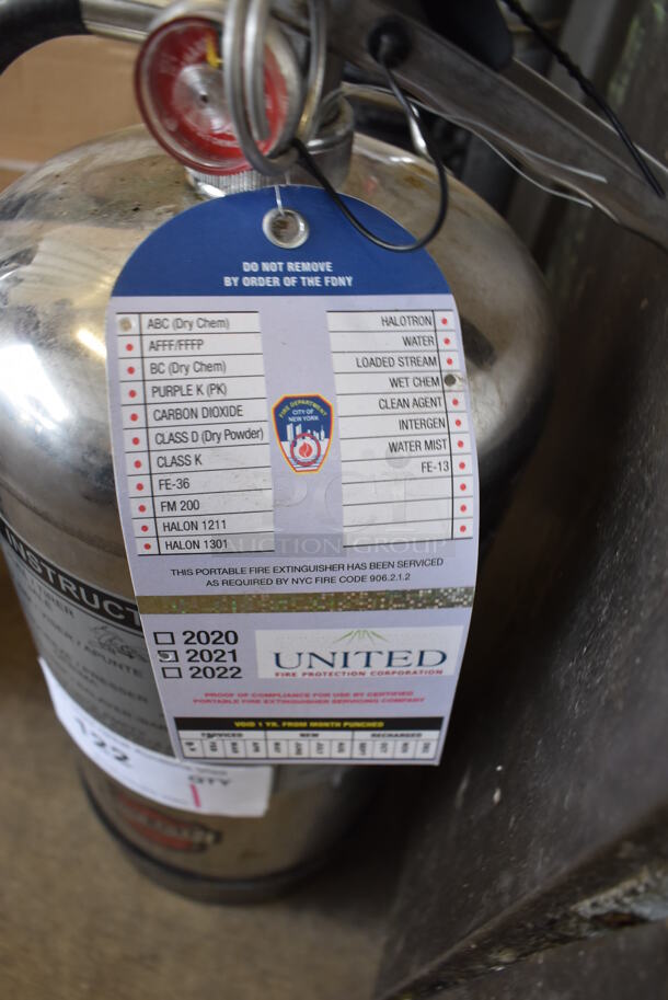 Buckeye Wet Chemical Fire Extinguisher. 9x8x20 Buyer Must Pick Up - We Will Not Ship This Item. - Image 3 of 4