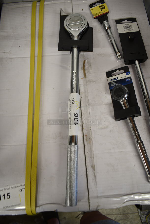 4 BRAND NEW! TEQ Items; 2 Ratchet, Extension Bar and Round Head Ratchet. 4 Times Your Bid! - Image 9 of 10