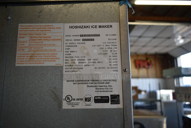 Hoshizaki KM-515MRH Stainless Steel Commercial Ice Head on Hoshizaki B-500SB Commercial Ice Bin. 115-120 volts, 1 Phase. - Image 7 of 7