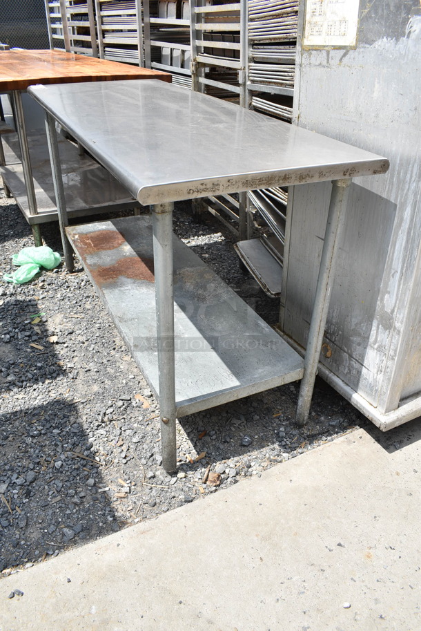 Stainless Steel Table w/ Metal Under Shelf.  - Image 2 of 2