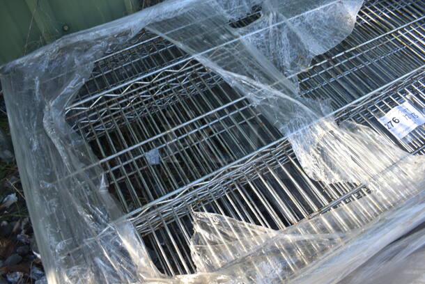 ALL ONE MONEY! Lot of 4 Chrome Finish Wire Shelves. 72x24x1.5 - Image 2 of 3