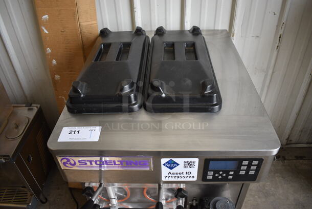 2014 Stoelting Model SF121-38I2 Stainless Steel Commercial Countertop Air Cooled 2 Flavor w/ Twist Soft Serve Ice Cream Machine. 208-240 Volts, 1 Phase. 22x33x35 - Image 3 of 10