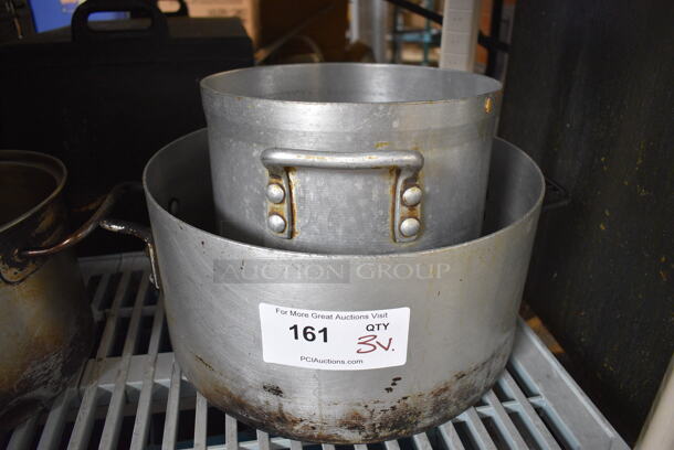 3 Various Metal Stock Pots. Includes 13x10.5x7. 3 Times Your Bid! - Image 3 of 3