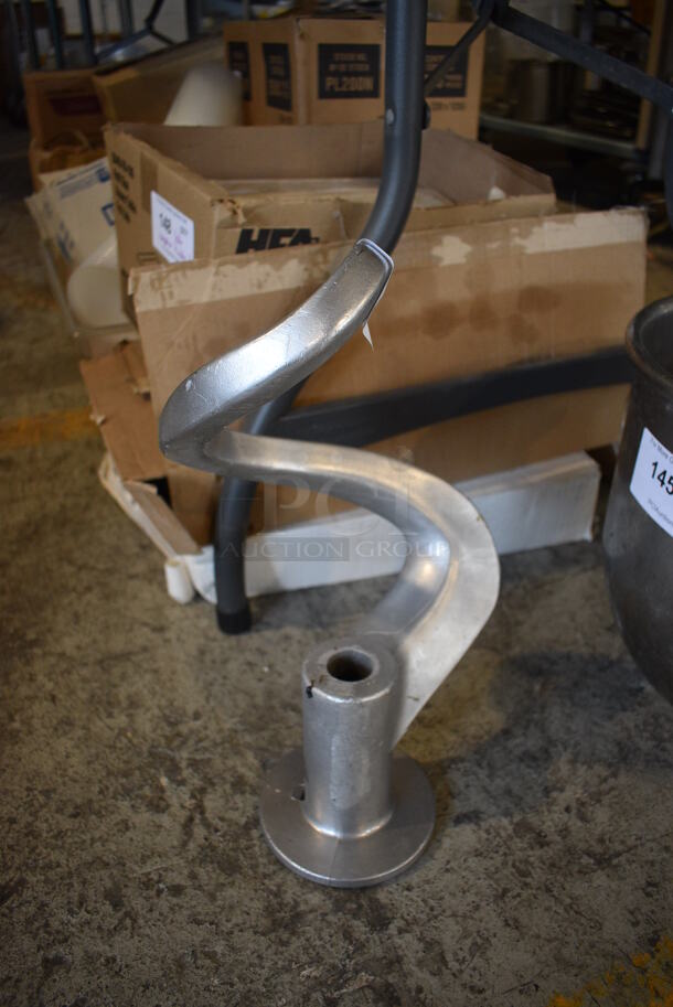 Metal Commercial Dough Hook Attachment for Hobart Mixer. 9x9x16 - Image 2 of 3