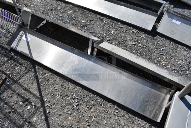 Metal Shelf w/ Wall Mount Brackets. 70x11x9 - Image 2 of 4