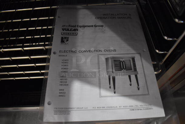 BRAND NEW SCRATCH AND DENT! LATE MODEL! Vulcan VC5ED ENERGY STAR Stainless Steel Commercial Electric Powered Full Size Convection Oven w/ View Through Doors, Metal Oven Racks and Thermostatic Controls. 240 Volts, 3/1 Phase. 40x32x31.5. Tested and Working! - Image 6 of 9