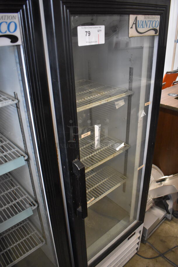 Avantco 178GDC10 Metal Commercial Single Door Reach In Cooler Merchandiser w/ Poly Coated Racks. 115 Volts, 1 Phase. 22x22x63. Tested and Working! - Image 2 of 4