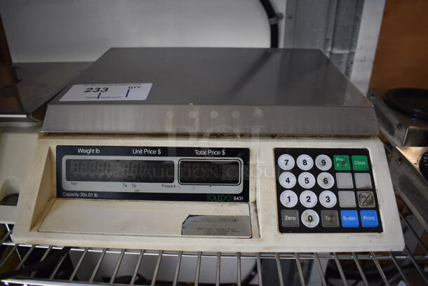 Toledo Metal Commercial Countertop Food Portioning Scale. Cannot Test Due To Missing Power Cord
