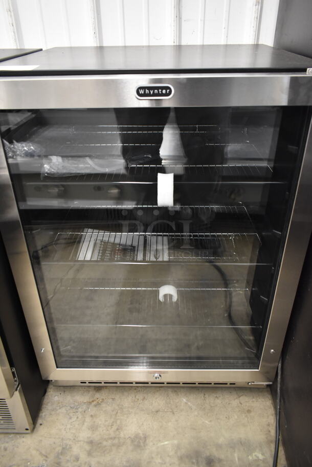 BRAND NEW SCRATCH AND DENT! Whynter BBR-148SB Built In 148 Can Stainless Steel Wine Refrigerator Merchandiser with Reversible Door and Digital Control. 115 Volts, 1 Phase. Tested and Working! - Image 2 of 5