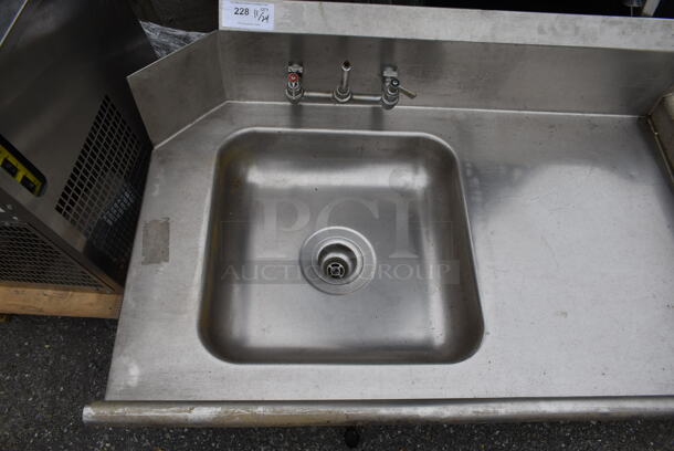 Stainless Steel Commercial Right Side Dirty Side Dishwasher Table. No Legs. - Image 2 of 3