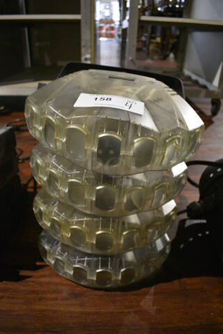 4 American DJ Jellyfish Light Fixtures. 100-240 Volts, 1 Phase. 12x12x3.5. 4 Times Your Bid! (bar)