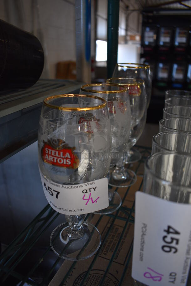 4 Various Stella Artois Beverage Glasses. Includes 3x3x7.5. 4 Times Your Bid! - Image 3 of 3