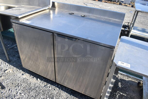 Duke Stainless Steel Commercial 2 Door Counter w/ Back Splash. 48x30x40 - Image 2 of 5