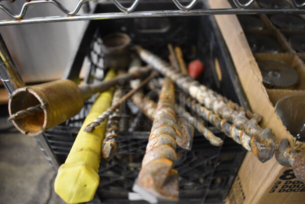 ALL ONE MONEY! Lot of Various Metal Parts, Drill Bits and Pieces! - Image 1 of 3