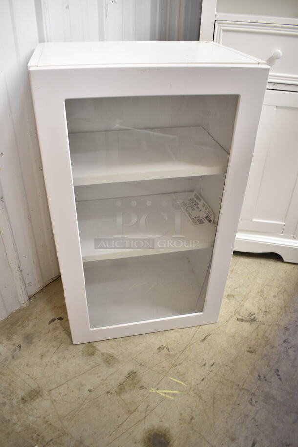 2 Pieces of White Furniture; Cabinet and Freemont Linen Cabinet. 2 Times Your Bid! - Image 2 of 12