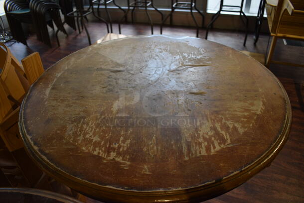 2 Wooden Bar Height Tables. 36x36x43. 2 Times Your Bid! (lounge) - Image 4 of 5