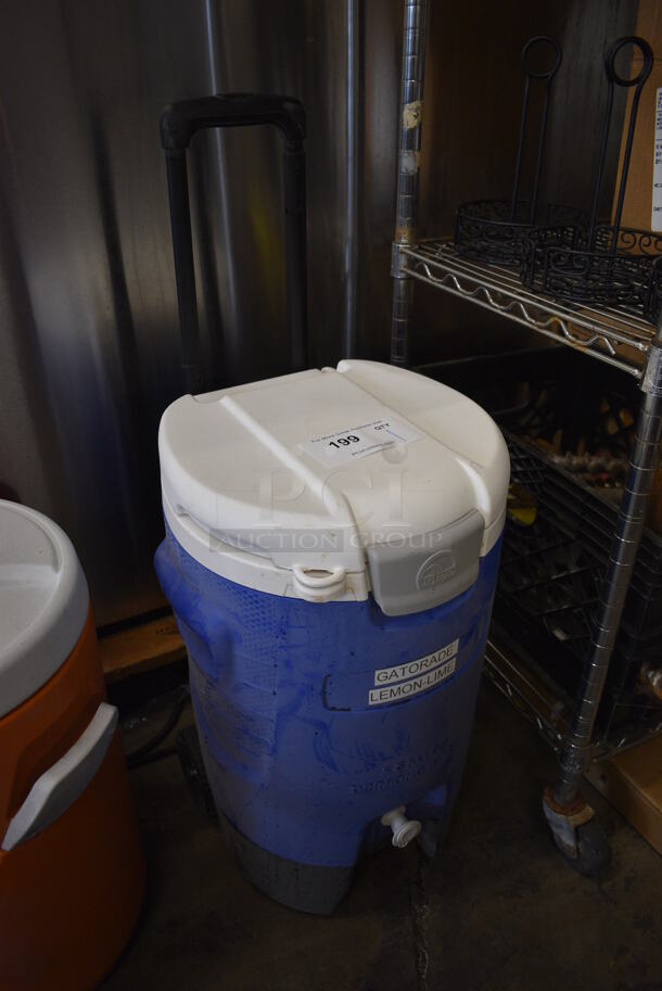 Igloo Blue and White Poly Portable Cooler w/ Handle. 13x15x32 - Image 2 of 4