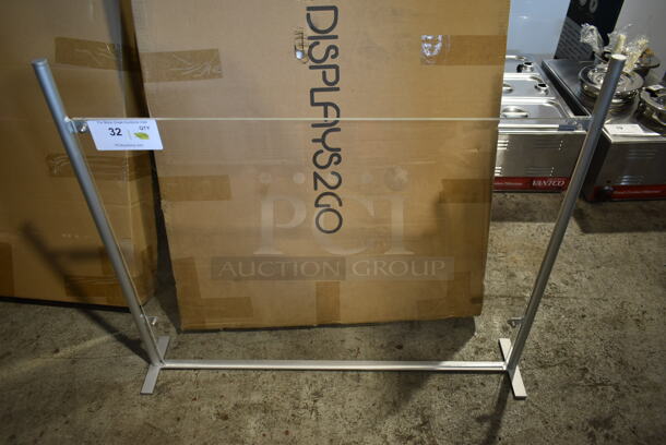 BRAND NEW! Displays2Go SMSDSAMB1 Sneeze Guard / Hygiene Barrier - Image 1 of 4