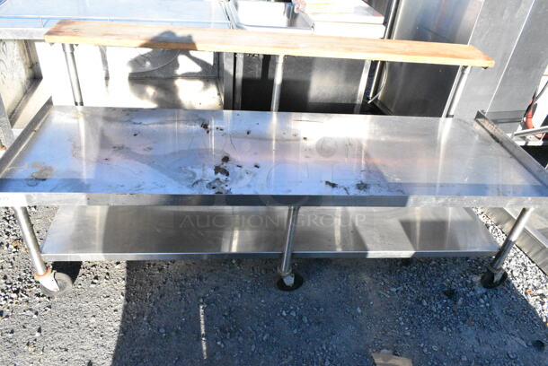 Stainless Steel Equipment Stand w/ Under Shelf on Commercial Casters.  - Image 4 of 5