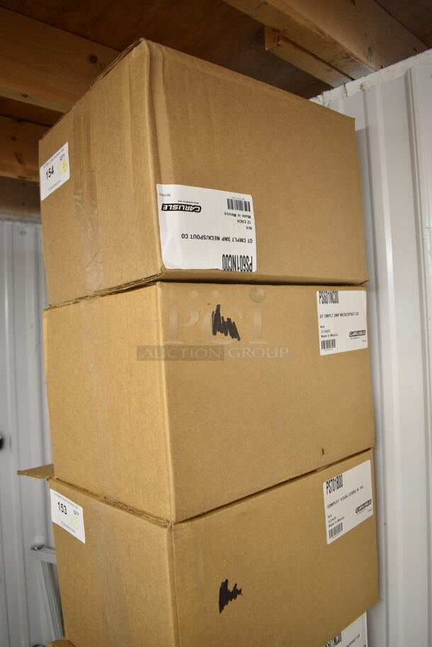 5 Boxes of 12 BRAND NEW SCRATCH AND DENT! Carlisle Store N' Pour PourPlus 1 Qt. Container with Assorted Spout / Neck and Cap PS601NC00. 5 Times Your Bid! - Image 3 of 8