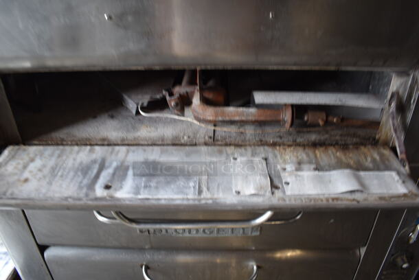 2 Blodgett 911-P Commercial Stainless Steel Natural Gas Double Pizza Deck Ovens With Baking Stones On Black Legs. 27,000 BTU. 2 Times Your Bid!  - Image 5 of 10