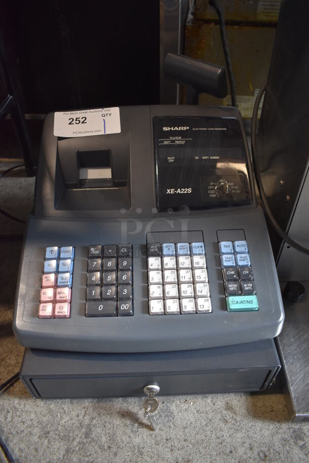 Sharp XE-A22S Poly Countertop Electronic Cash Register. 