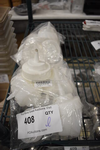 ALL ONE MONEY! Lot of White Poly Condiment Bottle Lids! 