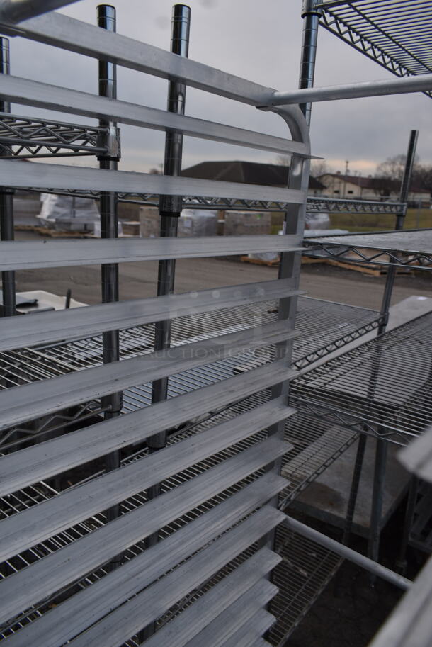 Metal Commercial Pan Transport Rack on Commercial Casters. - Image 3 of 3