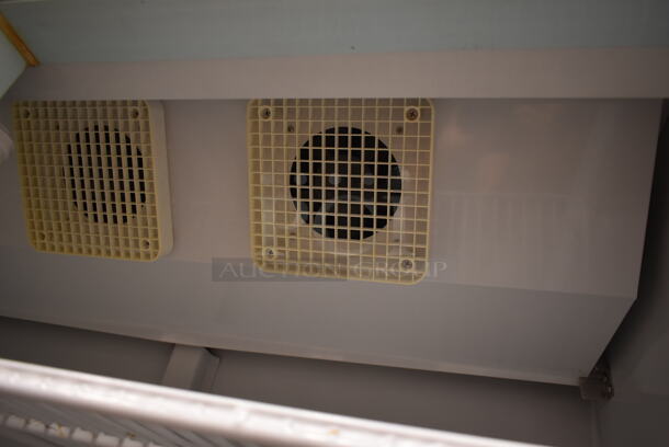 LIKE NEW! Avantco 178GDC40 Metal Commercial 2 Door Reach In Cooler Merchandiser w/ Poly Coated Racks on Commercial Casters. 115 Volts, 1 Phase. Tested and Working! - Image 8 of 10