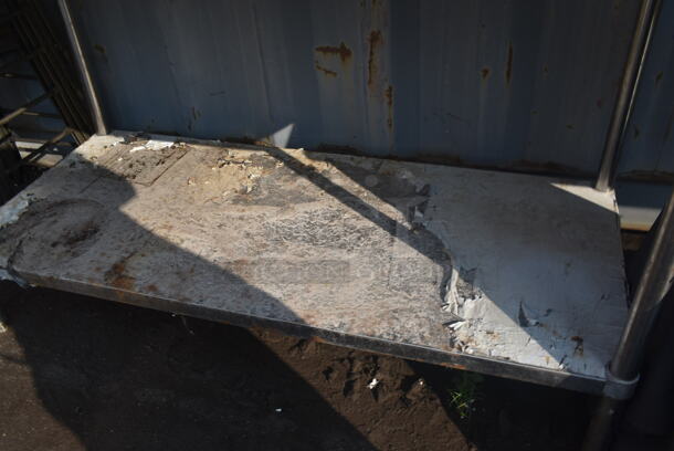 Stainless Steel Commercial Table w/ Back Splash and Metal Under Shelf. - Image 3 of 4