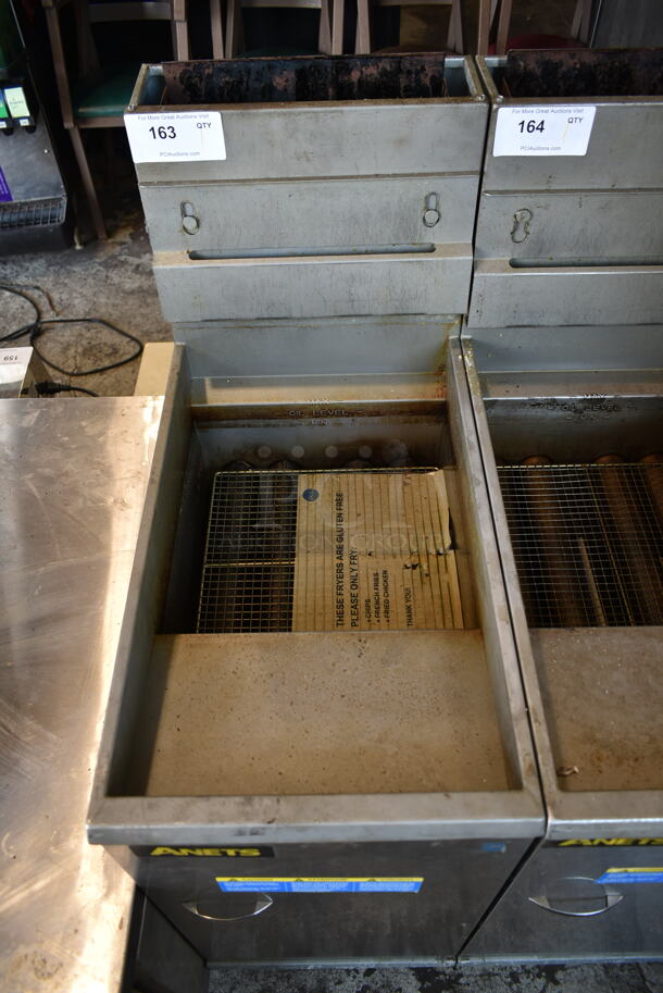 2020 Anets 45AS Stainless Steel Commercial Floor Style Natural Gas Powered Deep Fat Fryer. 122,000 BTU. - Image 2 of 6