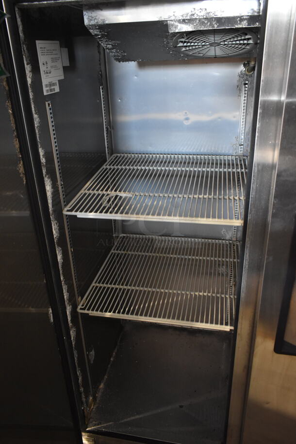 Turbo Air M3F47-2 Stainless Steel Commercial 2 Door Reach In Freezer w/ Poly Coated Racks and Commercial Casters. 115 Volts, 1 Phase. Tested and Powers On But Does Not Get Cold - Image 5 of 7