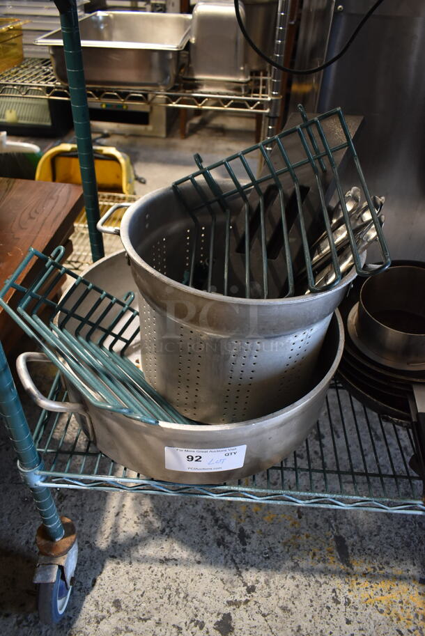 ALL ONE MONEY! Lot of Various Items Including Metal Stock Pot and Metal Skillets. - Image 3 of 4