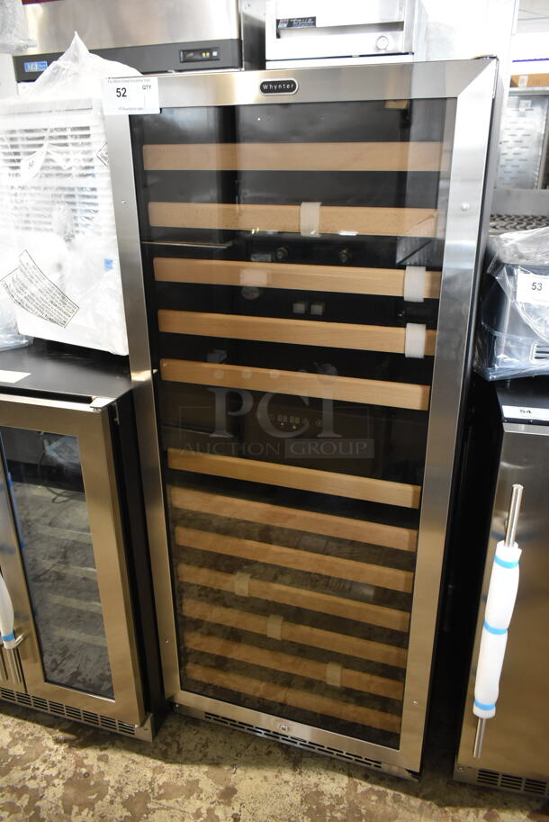 BRAND NEW SCRATCH AND DENT! Whynter BWR-0922DZ  92 Bottle Built-in Stainless Steel Dual Zone Compressor Wine Refrigerator. 115 Volts, 1 Phase. Tested and Working! - Image 1 of 9