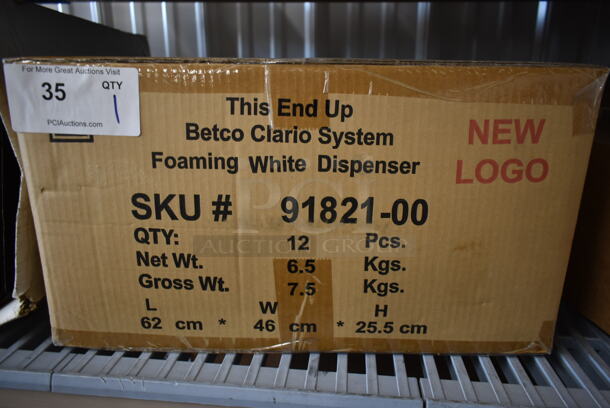 Box of 12 BRAND NEW! Betco Clario Foaming White Soap Dispensers. - Image 3 of 5