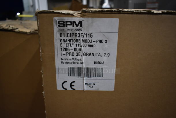 BRAND NEW IN BOX! 2021 SPM I-PRO 3 E Stainless Steel Commercial Countertop 3 Hopper Slushie Machine. 115 Volts, 1 Phase. Stock Picture Used. - Image 7 of 7
