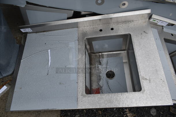 BRAND NEW SCRATCH AND DENT! Regency 600St3048R Stainless Steel Commercial Table w/ Sink Bay. No Legs. - Image 2 of 5