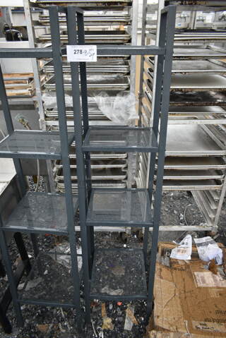 Metal Mesh 4 Tier Shelving Unit.
