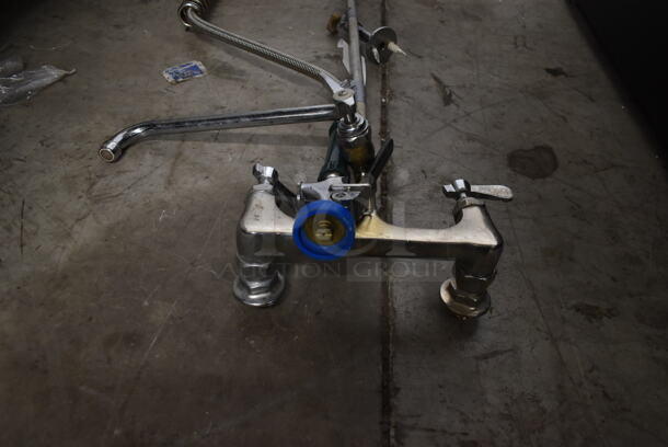 Metal Faucet w/ Handles and Spray Nozzle Attachment. - Image 4 of 4