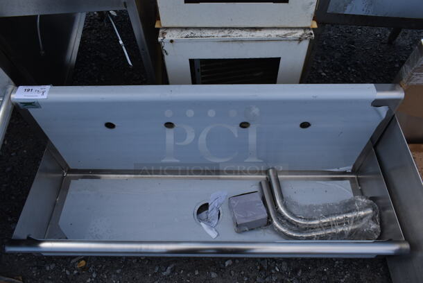 BRAND NEW SCRATCH AND DENT! Regency 600HSMS1848 Stainless Steel Commercial Wall Mount Trough Style Sink. - Image 2 of 3