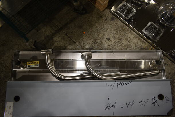 ALL ONE MONEY! Lot of BRAND NEW SCRATCH AND DENT! Regency 600ESCBPS48 Stainless Steel 10" x 48" Plate Shelf for 48" Long Equipment Stands - Image 2 of 3