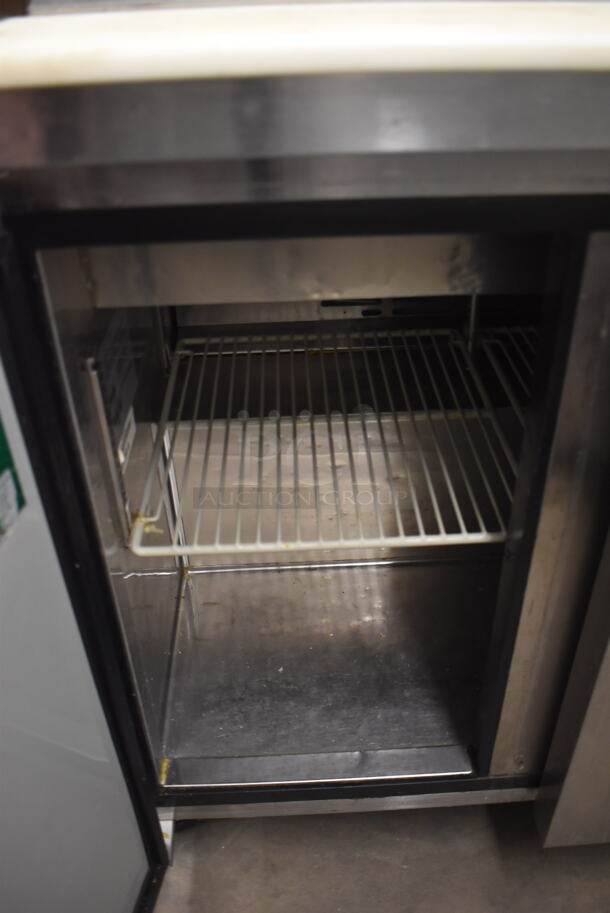 Turbo Air MST-36 Commercial Stainless Steel Sandwich/Salad Prep Table With 11 Drop-In Bins And Two-Door Refrigerated Base And Polycoated Shelves. 115V. Tested and Working! - Image 5 of 7