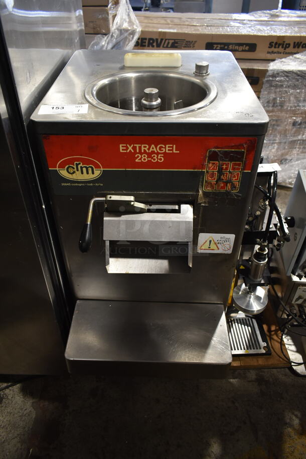 CRM EX28-35A Stainless Steel Commercial Floor Style Air Cooled Batch Freezer on commercial Casters. 220 Volts, 3 Phase. - Image 1 of 7