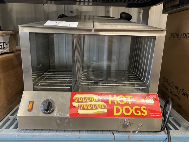 LIKE NEW! Avantco HDS-100 100 Dog / 48 Bun Hot Dog Steamer Merchandiser. 120 Volts, 1 Phase. Used a Few Times at Trade Show as a Demonstration. 18x14x14. Tested and Working! - Image 7 of 7