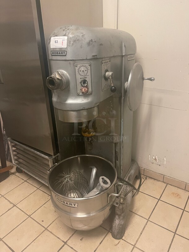 Working! Hobart 60 QT Commercial Dough Mixer with Attachments 220 Volt Tested and Working! - Image 3 of 6