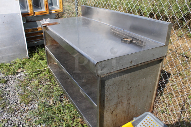 Stainless Steel Commercial Table w/ Back Splash and 2 Under Shelf. - Image 3 of 3