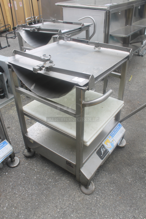 Face to Face Stainless Steel Commercial Floor Style Meat Slicer Station on Commercial Casters. - Image 2 of 5